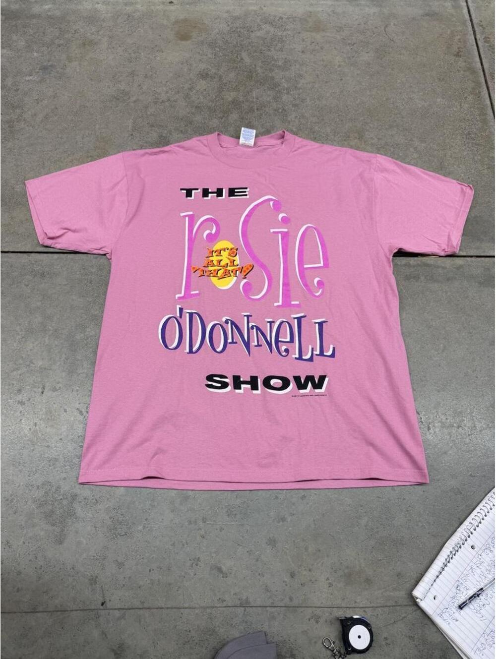 vintage the rosie o donnell show television show pink shirt size xl
